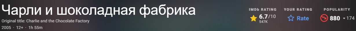 Чарли и шоколадная фабрика 2005