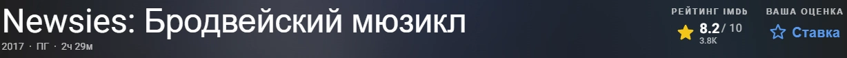 Продавцы новостей: бродвейский мюзикл от Дисней 2017